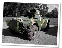 Ferret scout car, 1960 onwards, British Army, used extensively by African armies